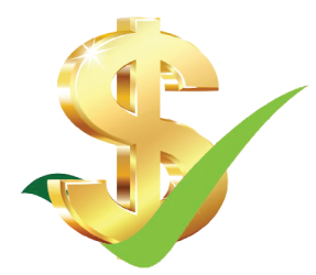Dollar sign with Tick